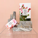 Bath Time Bliss gift set – Salus Buff & Bath Duo and chamomile rose geranium clay soap